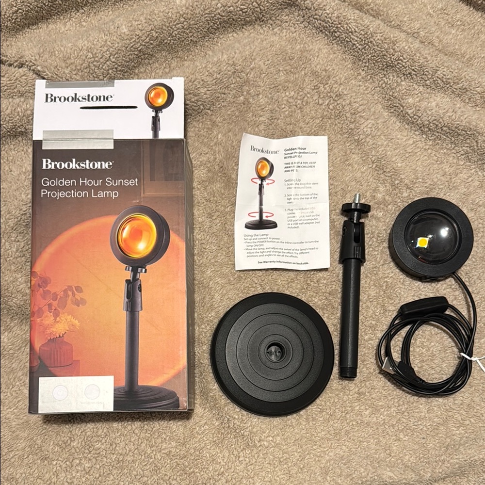 Brookstone Black Sunset Projection Lamp